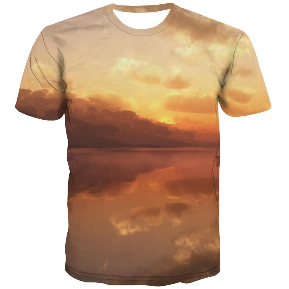 fishing T shirts Men fish T-shirts Graphic lake T shirts Funny Short Sleeve - KYKU