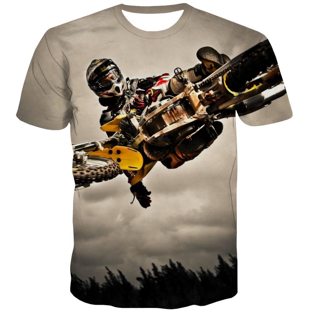 Motocross T-shirt Men motorcycle T shirts Funny Offroad T-shirts Graphic - KYKU