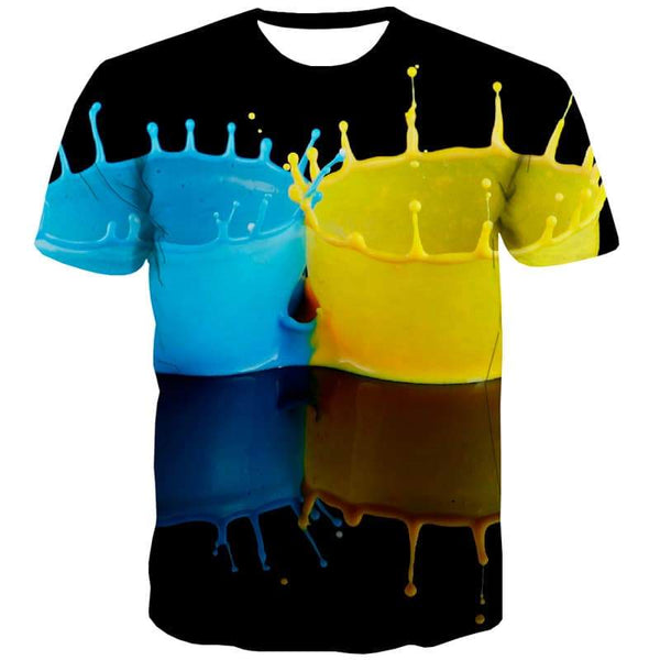 Colorful T shirts Men Pigment T-shirts Graphic Graffiti T-shirts 3d Art Shirt Print - KYKU