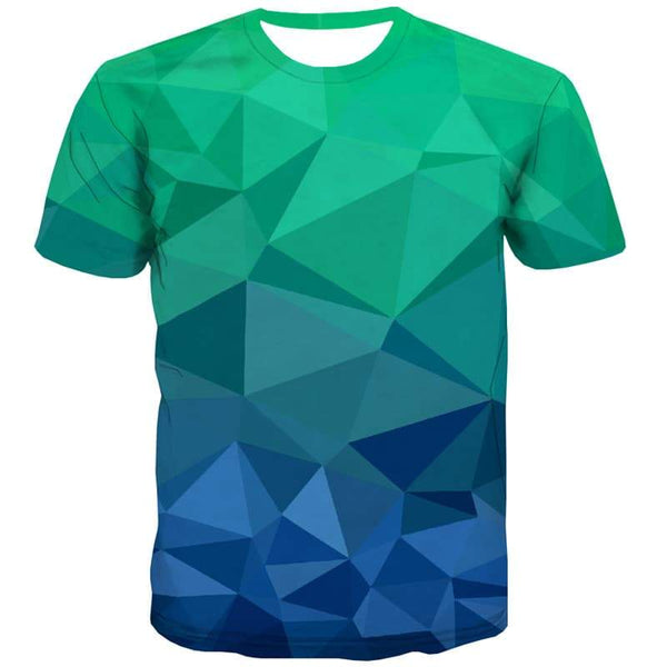 Abstract T-shirt Men Psychedelic Shirt Print Colorful T shirts Funny Square Tshirts Cool Harajuku Tshirt Printed - KYKU