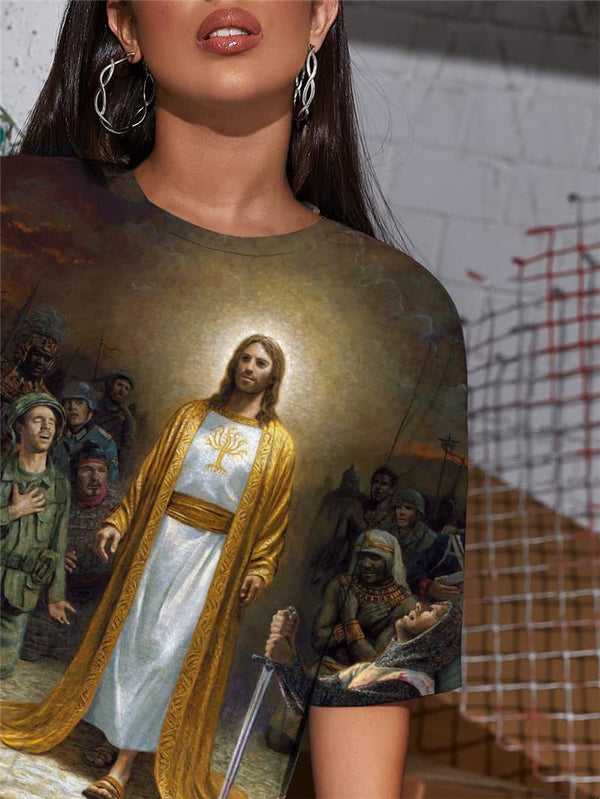 
Christian T Shirt Women Jesus T-shirts 3d Harajuku Gothic Womens Clothing Femme
                