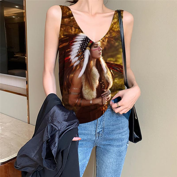 Indios Tank Top Women Colorful Vest Printed Landscape Sleeveless 3d