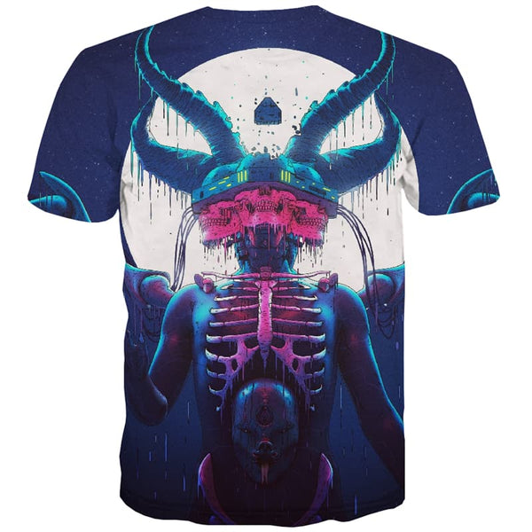 
Skeleton T shirts Men Moon Tshirts Novelty Galaxy T-shirts Graphic Halloween T-shirts 3d
                