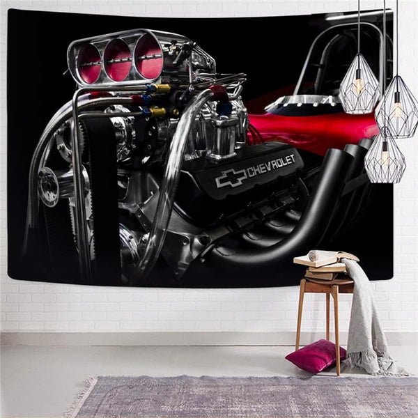 
Metal Tapiz Engine Rug Wall Gear Tenture Mandala Motorcycle Home Tapestrys
                