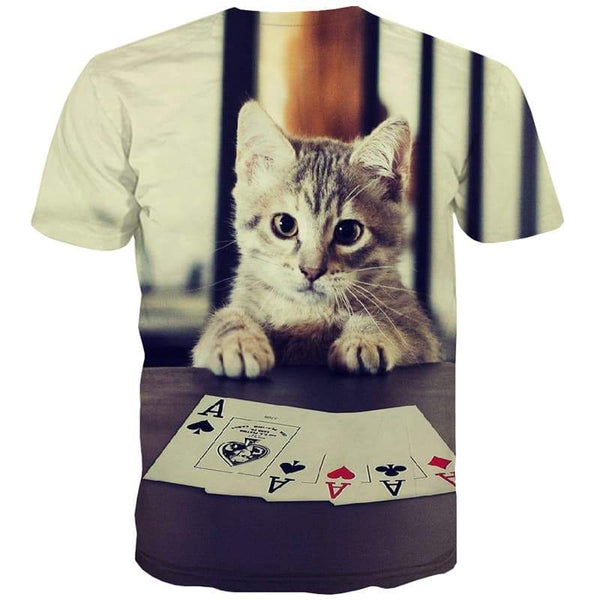 
Animal T shirts Men Cat T-shirts 3d Playing Cards Tshirts Cool Funny Tshirt Printed Harajuku Tshirt Anime - KYKU
                