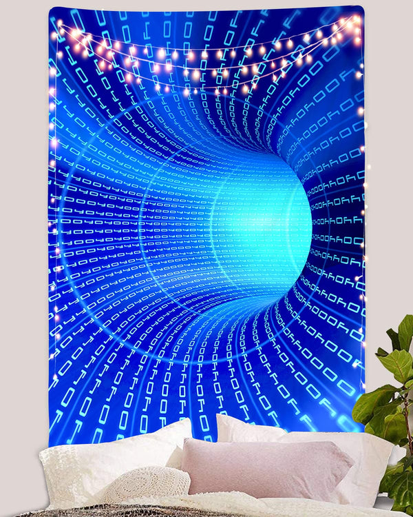
Psychedelic Tapiz blue Tenture Mandala abstract Rug Wall magic Tapestries swirl Wall Tapestry
                