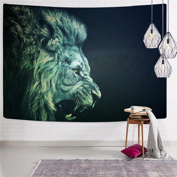 
Lion Tapestry Animal Wall Tapestry Anime Tenture Mandala Green Tapestries Ferocious Home Tapestrys
                