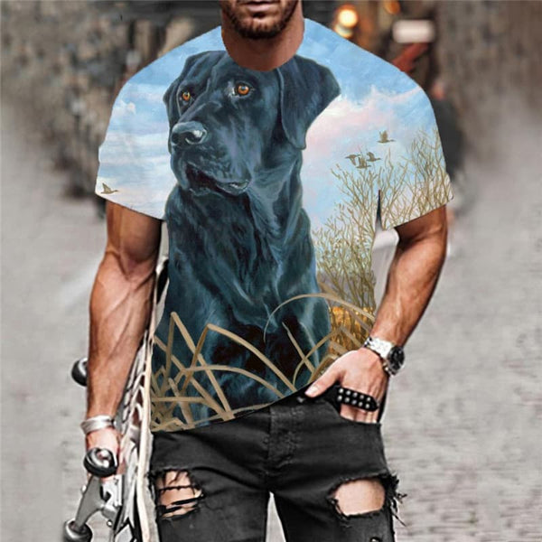 
Dog T-shirt Men Animal Funny T shirts Landscape T-shirts 3d Harajuku Tshirt Printed
                