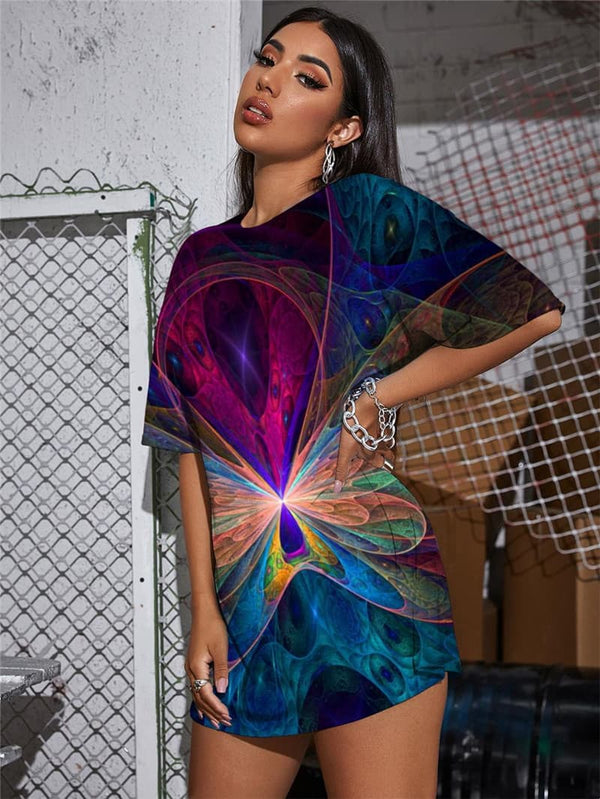 
Butterfly T-shirt Women Animal Shirt Print Colorful Funny T shirts Psychedelic Summer
                