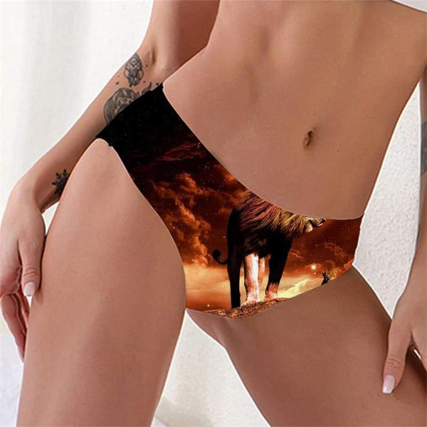 Lion Panties Women Animal Pantys Anime Underwear Galaxy Lingerie Female Moon Tanga - KYKU
