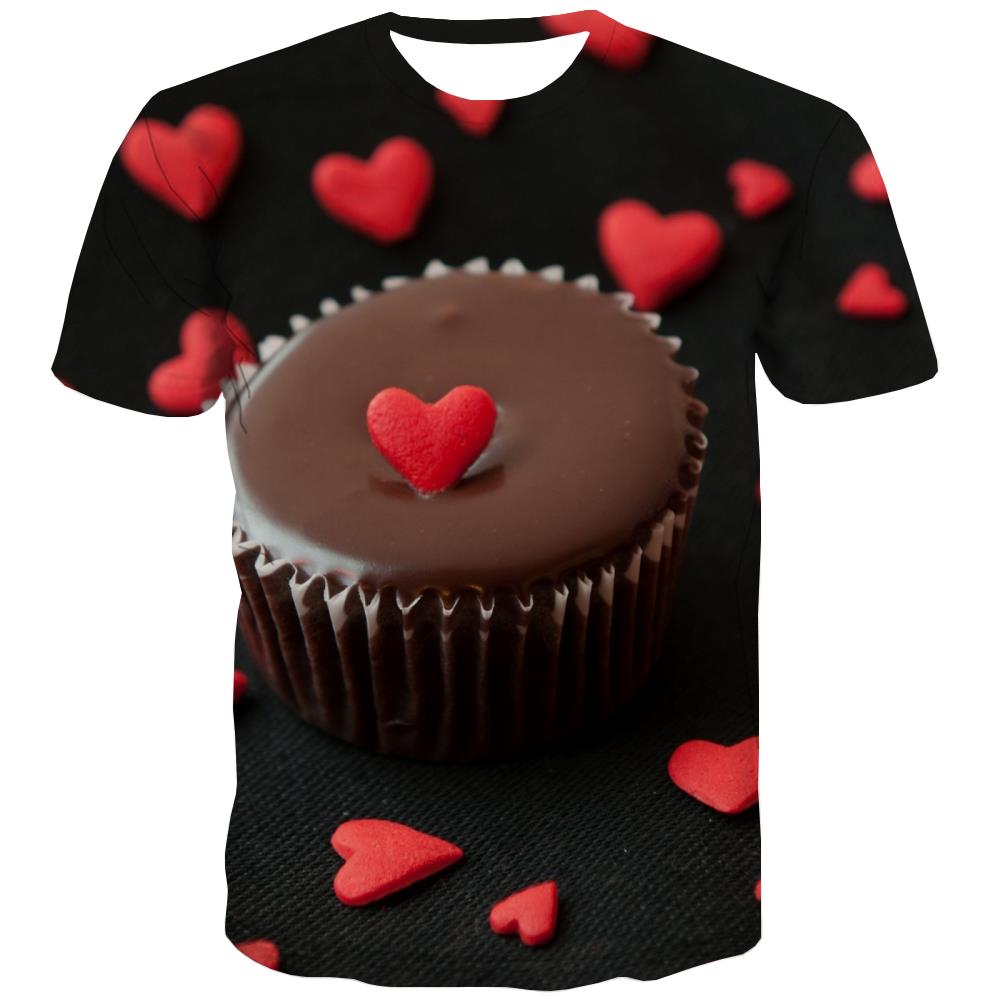 Chocolate T-shirt Men Brown Tshirt Anime Delicious T-shirts Graphic Bitter Tshirt Printed