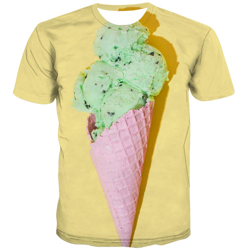 Sweet T-shirt Men Gourmet T-shirts 3d Icecream Tshirt Anime Colourful Tshirts Novelty