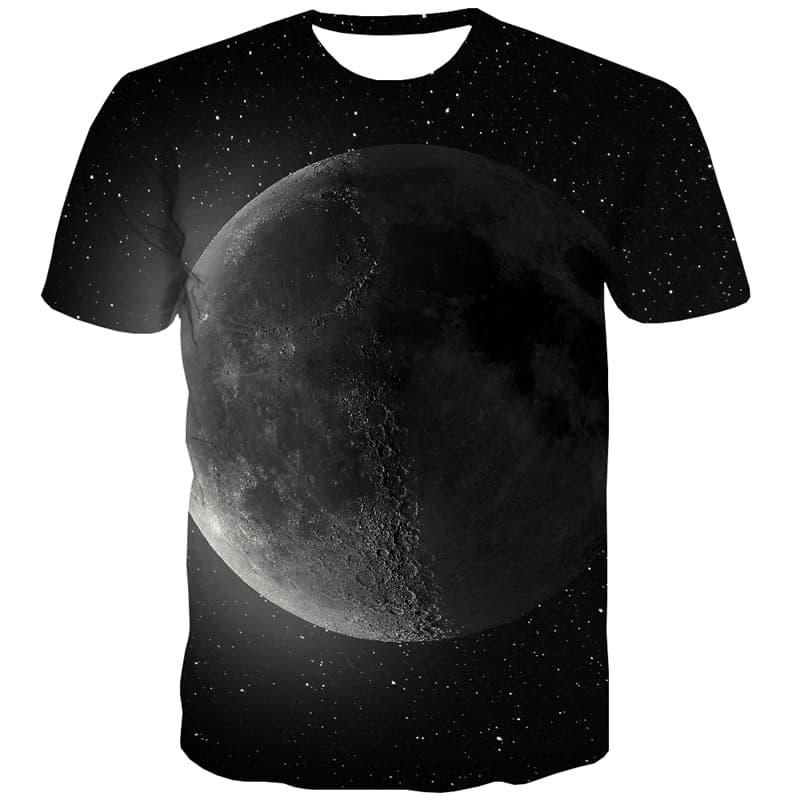 Galaxy T-shirt Men Space T shirts Funny Universe Shirt Print Black Tshirts Novelty