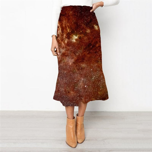 
Galaxy Skirts Women Space Skirt Ladies Universe Rock Frauen Womens Clothing
                