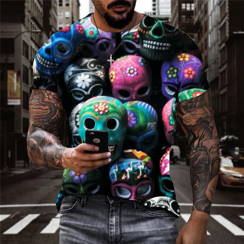 Mexico T-shirt Men Eagle T-shirts 3d Animal Funny T shirts Graffiti Tshirts Casual