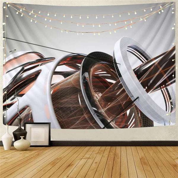 Metal Tapestry Engine Wall Tapestry Gear Tapestries Art Tenture Mandala