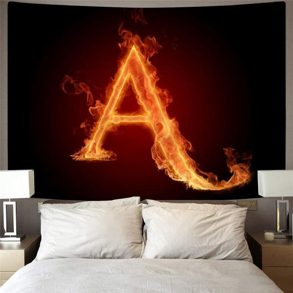 
Flame Tapestry The Letter A Tenture Mandala Funny Wall Tapestry Wall Hanging
                