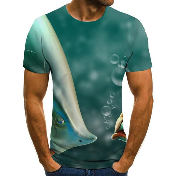 
Shark T-shirt Men Ocean Tshirt Printed Animal Funny T shirts Funny Shirt Print
                
