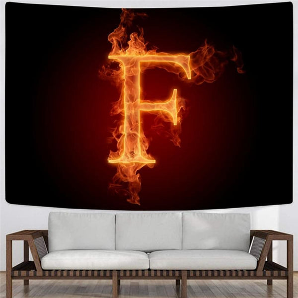 
Flame Tapiz Novel Wall Tapestry Letter Tapestries Wall Hanging Boho decor Hippie
                