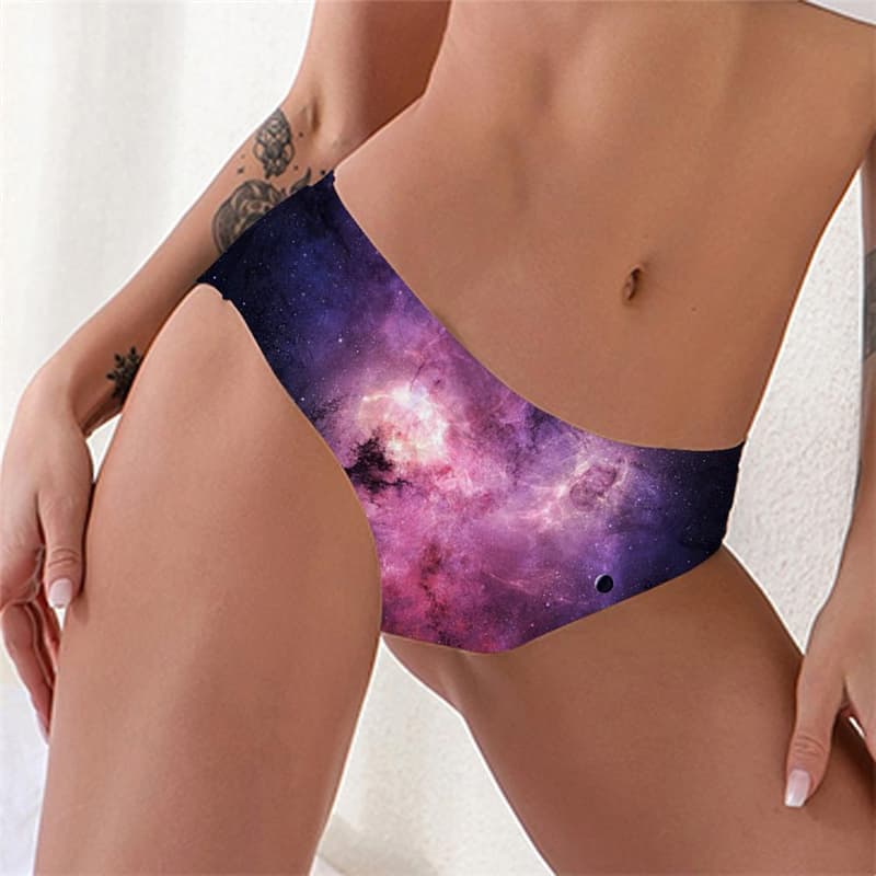 Galaxy Briefs Women Space Seamless Nebula Tanga Universe Underwear
