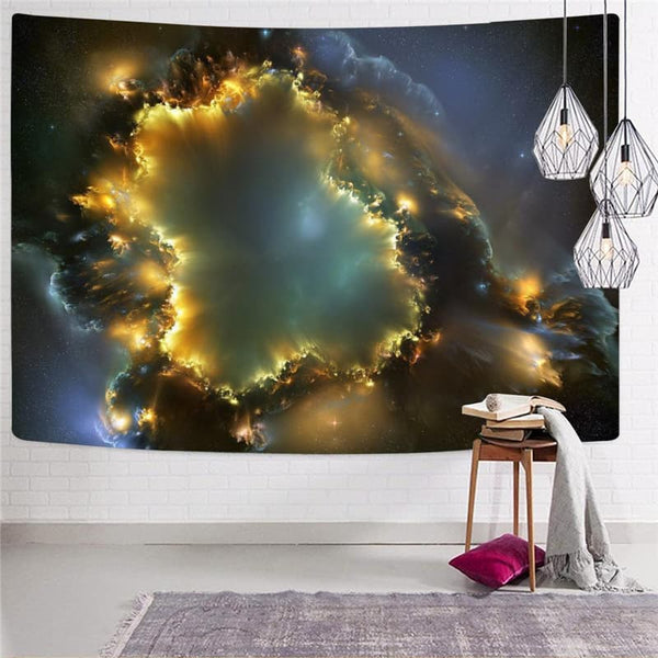 
Galaxy Tapestry Space Rug Wall Universe Tenture Mandala Black Hole Wall Tapestry
                