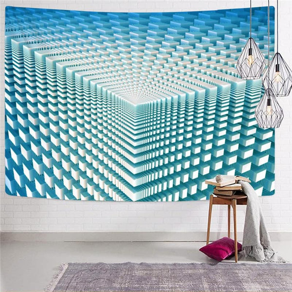 
Geometric Tapestry Psychedelic Wall Tapestry Vortex Home Tapestrys Blue Tenture Mandala
                