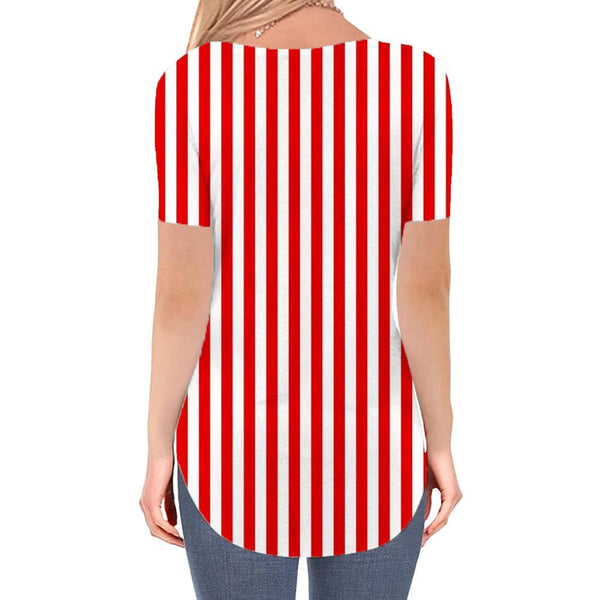 
Stripe T-shirt women Abstract Shirt Print Harajuku T-shirts 3d Womens Clothing
                