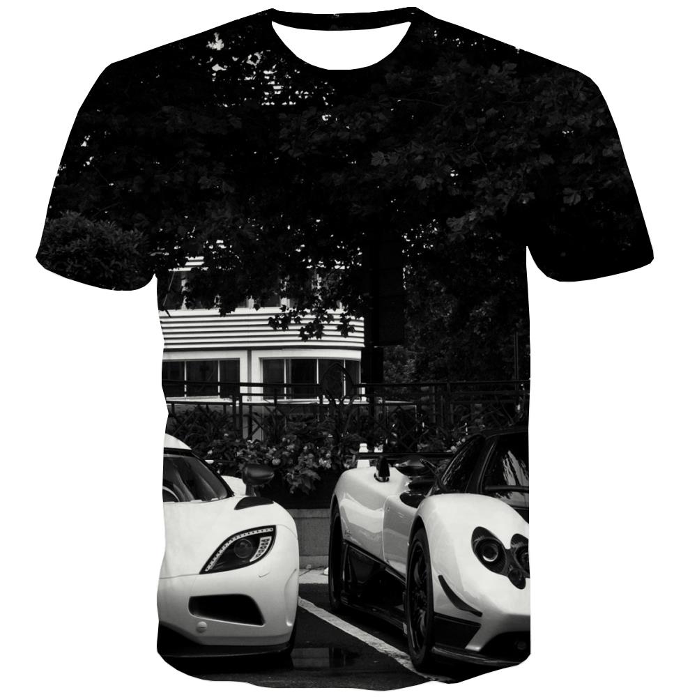Racing Car T shirts Men Metal Tshirt Printed City Tshirts Casual Gray Tshirt Anime Retro T shirts Funny