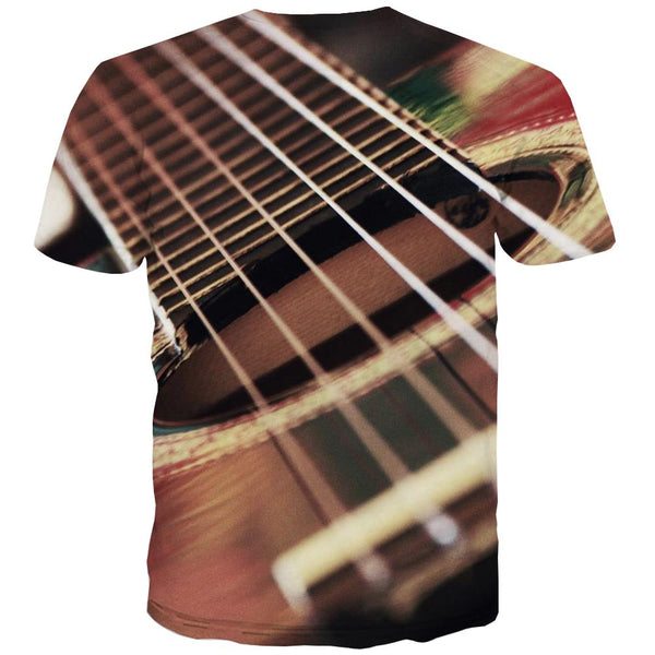 
Guitar T shirts Men Music Tshirts Casual Wooden T-shirts Graphic Metal Tshirts Cool
                