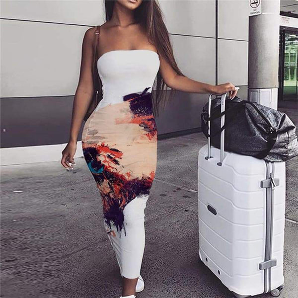 Indios Dress Women Graffiti Sundress Colorful Vestido Sexy Womens Clothing - KYKU