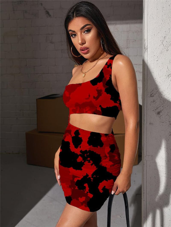 
Camouflage Dresses Women Abstract Hollow out Dresses Psychedelic Halter Sleeveless Novel Vestido Sexy
                