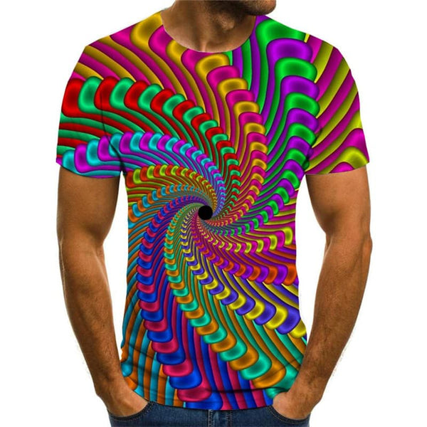 
Dizziness T-shirt Men Colorful Anime Clothes Gradient Tshirts Casual Rainbow Funny T shirts
                