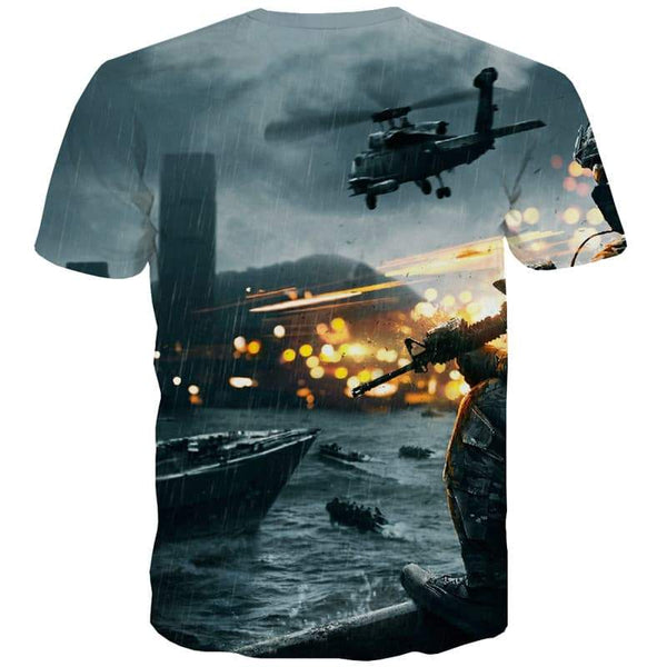
Military T shirts Men War Tshirts Novelty Gun Tshirt Printed Helicopter Tshirts Casual Ferry T shirts Funny - KYKU
                