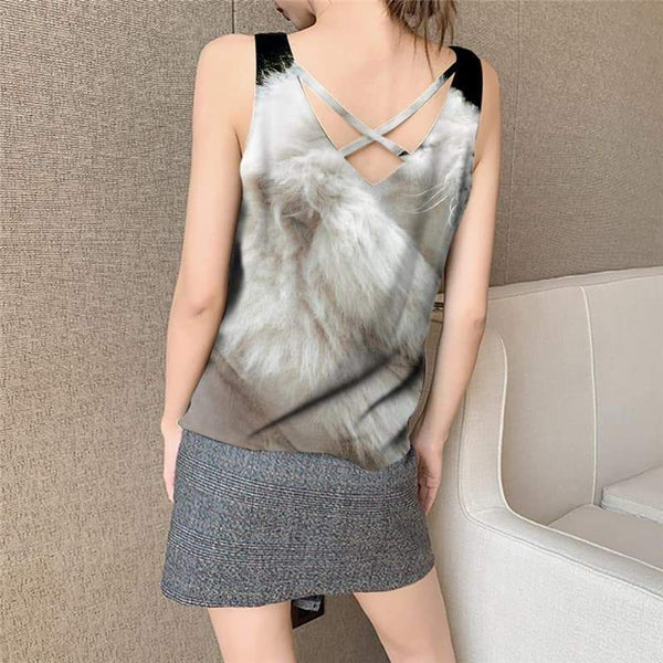 
Lion Tank-Top women Animal Anime Clothes Anime Vest Print Lovely Vest Printed Leisure Sleeveless 3d - KYKU
                