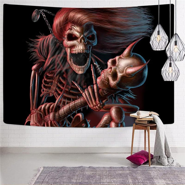 
Skull Tapiz Punk Tapestries Devil Tenture Mandala Music Home Tapestrys
                