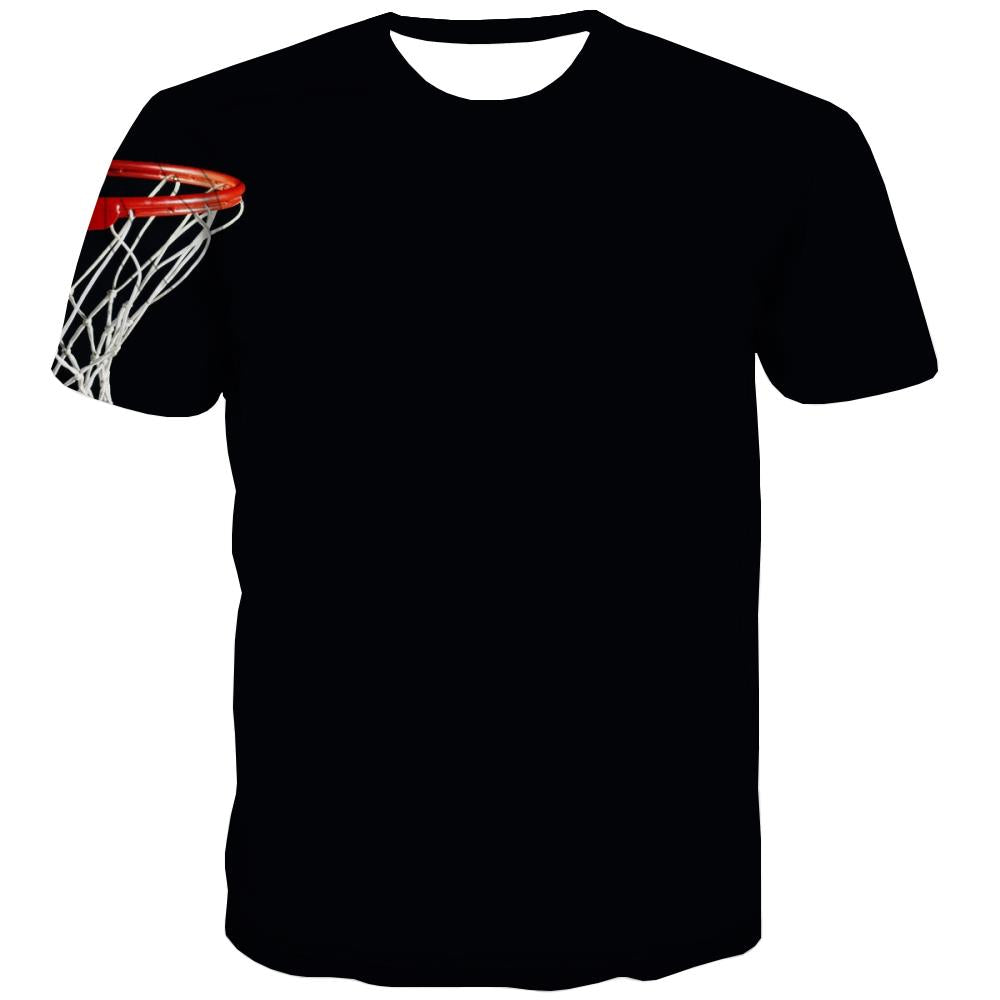 Basketball T-shirt Men Night View T-shirts Graphic Galaxy T-shirts 3d City Tshirts Casual