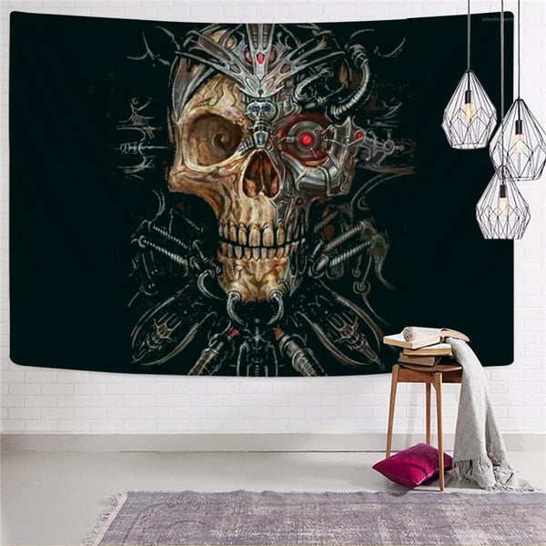 
Skull Tapestry Punk Tenture Mandala Mechanical Rug Wall Black Tapestries Metal Home Tapestrys
                