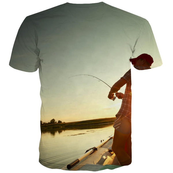 
fishing T-shirt Men fish Tshirts Novelty Short Sleeve Fashion Tee Male Big Size - KYKU
                