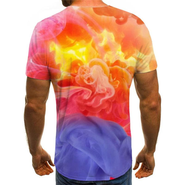 
Smoke T-shirt Men Colorful Anime Clothes Pigment Funny T shirts Retro Shirt Print
                