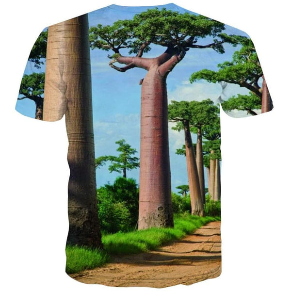 
Landscape T shirt Men Tree Anime Clothes Blue Sky Tshirts Casual Harajuku Shirt Print
                