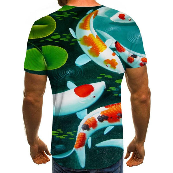 
Fish T-shirt Men Animal Shirt Print Flower Anime Clothes Romantic T-shirts 3d
                