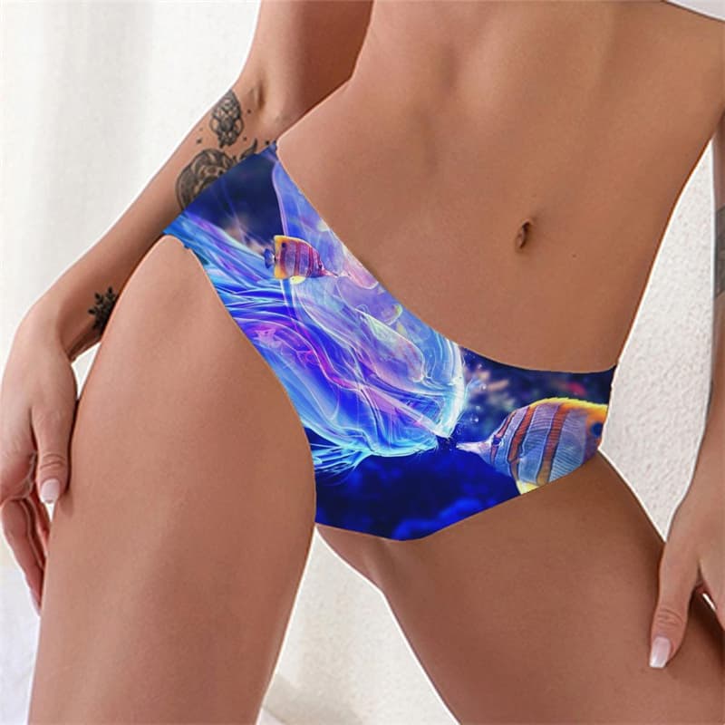 Fish Briefs Women Animal Lingerie Female Tracksuits Pantys Jellyfish Underwear Harajuku Knickers