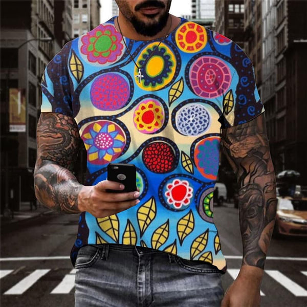 Mexico T shirt Men Tree Anime Clothes Flower Tshirt Printed Colorful Shirt Print