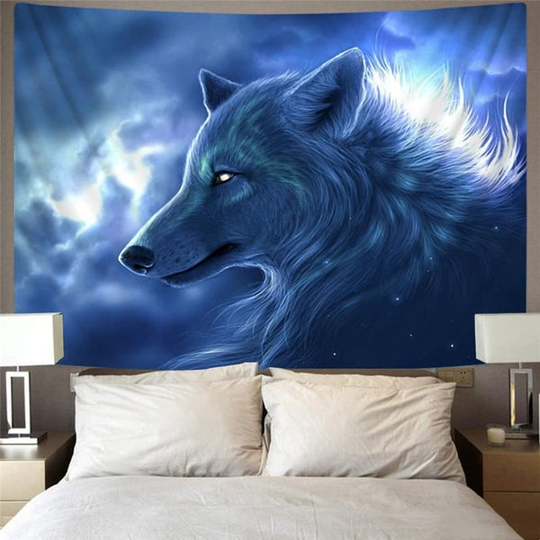 
Wolf Tapestry Animal Tenture Mandala Anime Home Tapestrys Cloud Wall Tapestry
                