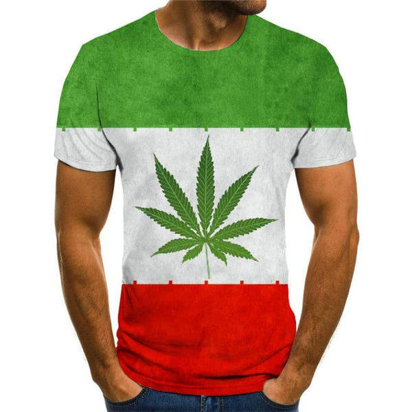 
Leaves T-shirt Men National Flag Funny T shirts Colorful T-shirts 3d Art Shirt Print
                