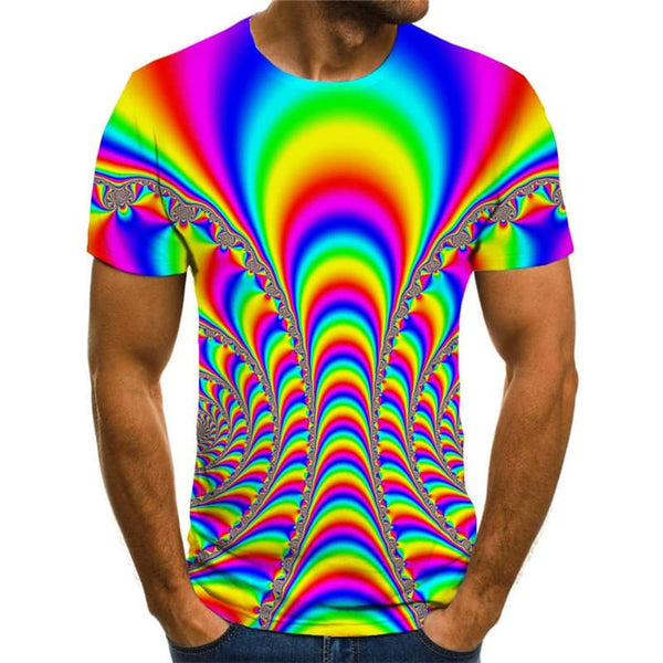 
Dizziness T shirt Men Colorful Shirt Print Rainbow Funny T shirts Gradient Anime Clothes
                