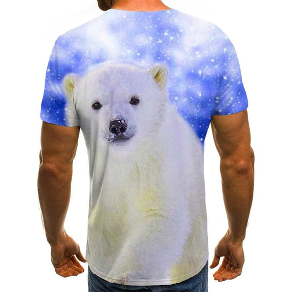 
Bear T-shirt Men Animal Funny T shirts Galaxy Shirt Print Lovely Tshirts Casual
                
