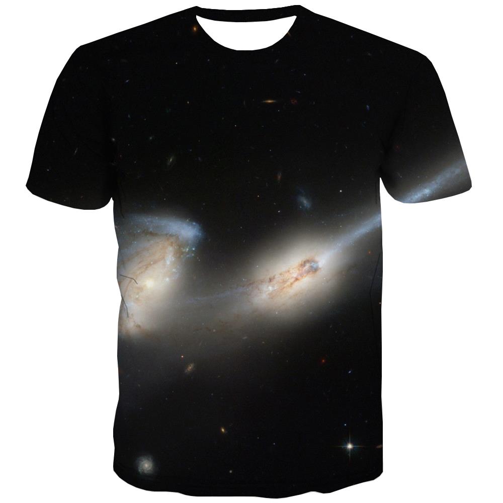 Galaxy T-shirt Men Planet Tshirt Anime Starry Sky Tshirts Novelty Colorful Tshirts Casual Harajuku Tshirts Cool
