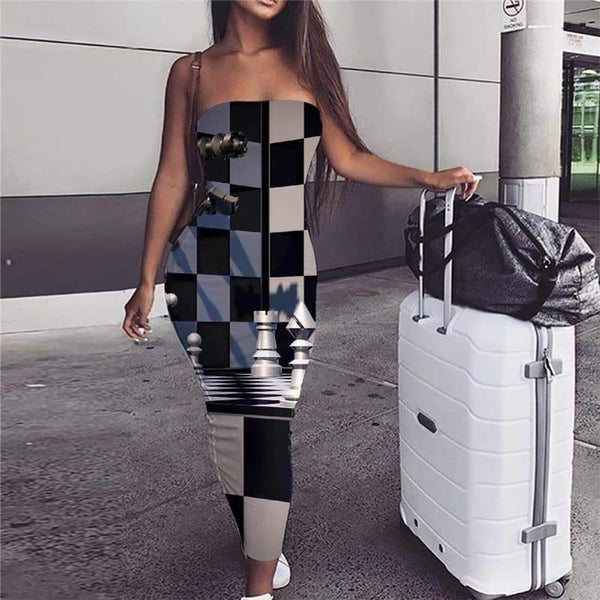 Geometric Dress Women Psychedelic Bodycon Dress Vortex Boho Square Party Rainbow Vestido Sexy - KYKU