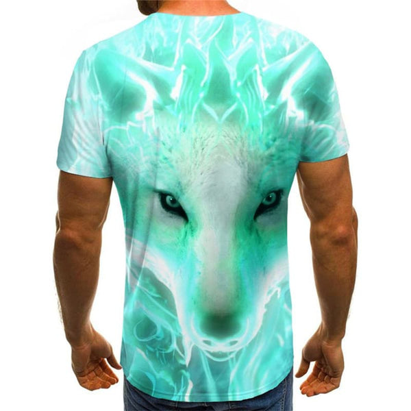 
Wolf T shirt Men Animal Shirt Print War Tshirts Casual Flame T-shirts 3d
                